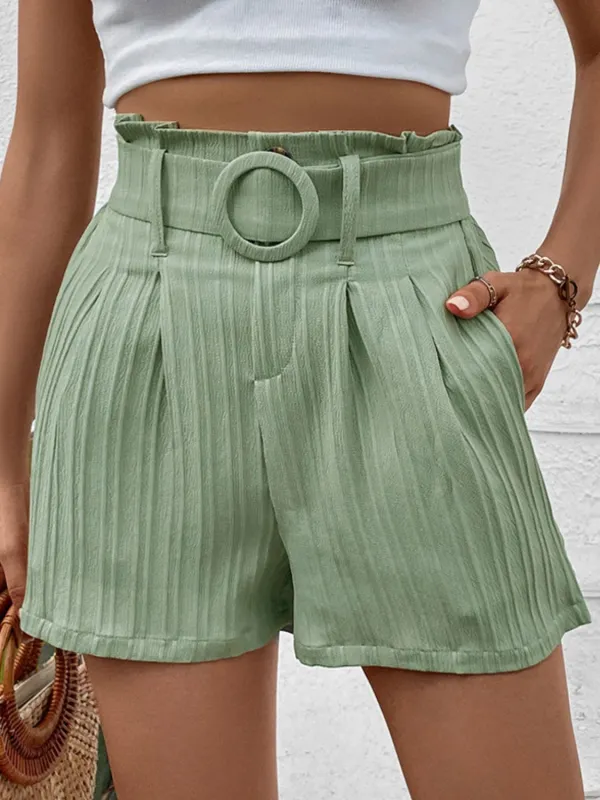 Perfee Belted Shorts with Pockets sold by Gigi Laurent
