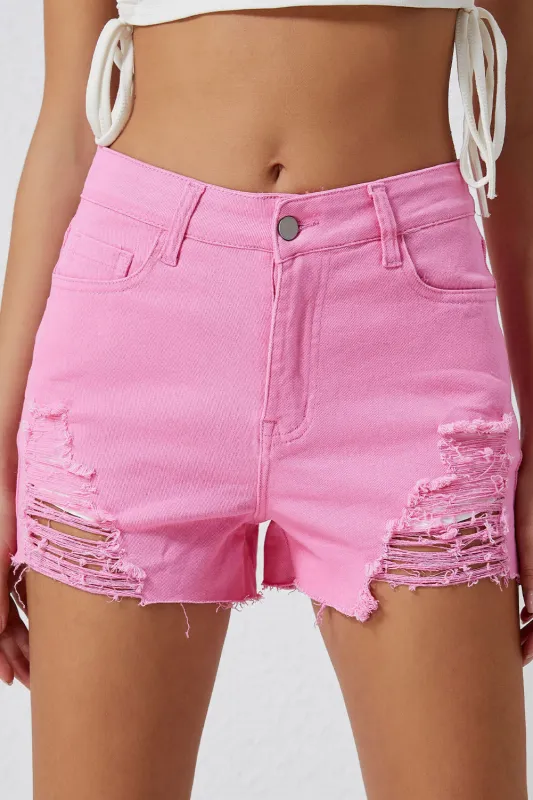 Distressed Denim Shorts sold by Gigi Laurent