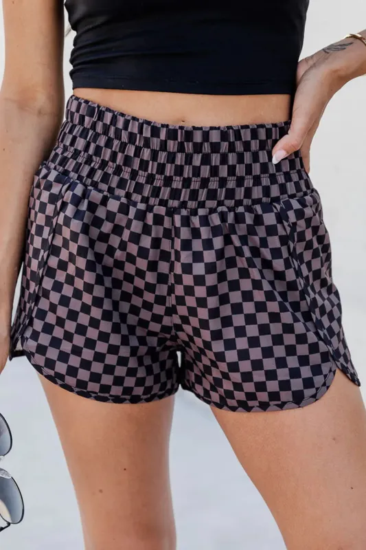 Checkered Elastic Waist Shorts sold by Gigi Laurent