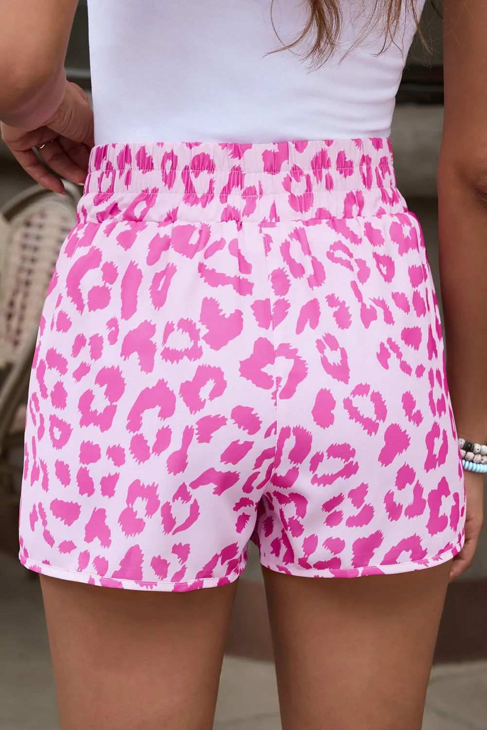 Leopard Elastic Waist Shorts sold by Gigi Laurent product image thumbnail 2