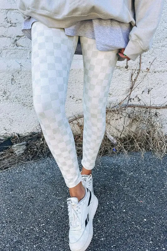 Checkered Elastic Waist Leggings sold by Gigi Laurent