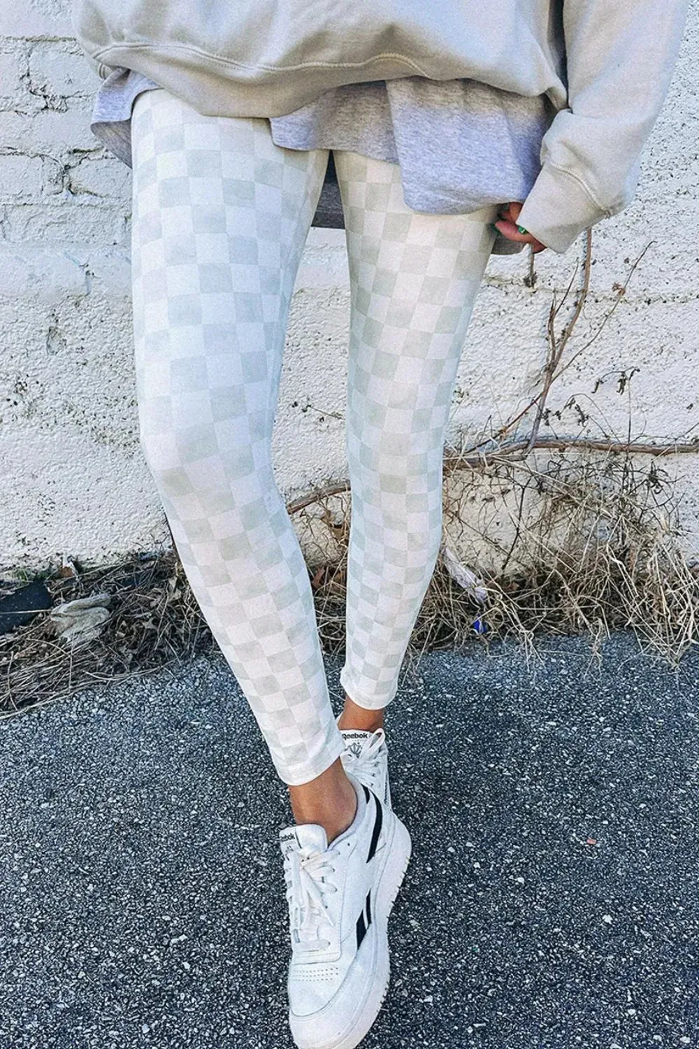 Checkered Elastic Waist Leggings sold by Gigi Laurent
