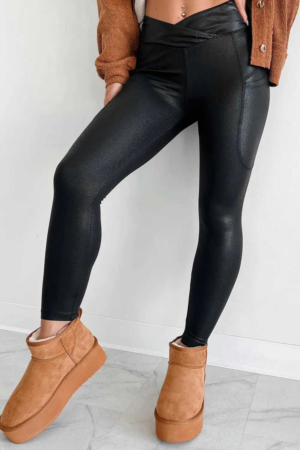Pocketed V-Cut Waist Leggings sold by Gigi Laurent