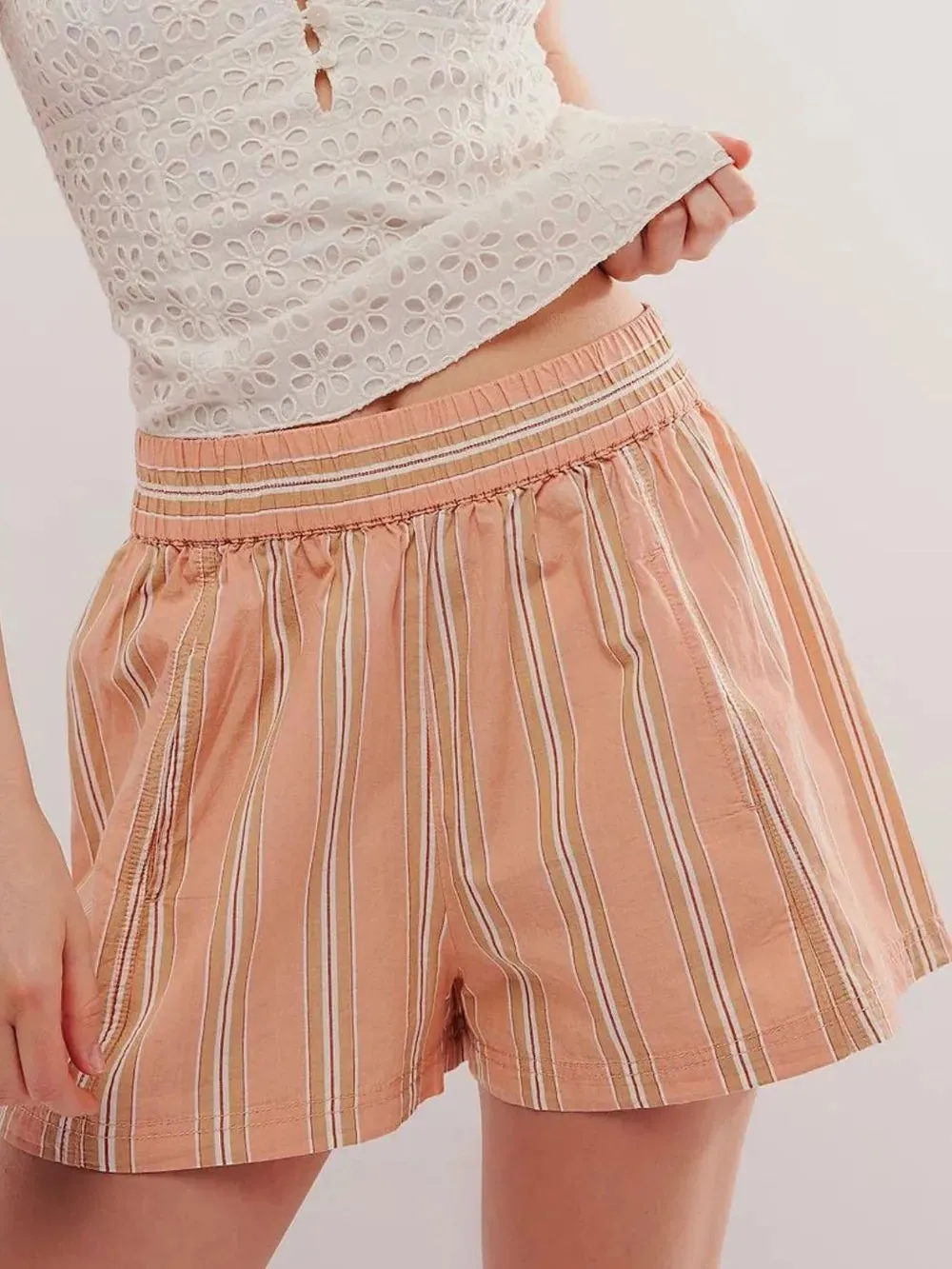 Striped Elastic Waist Shorts sold by Gigi Laurent product image thumbnail 2