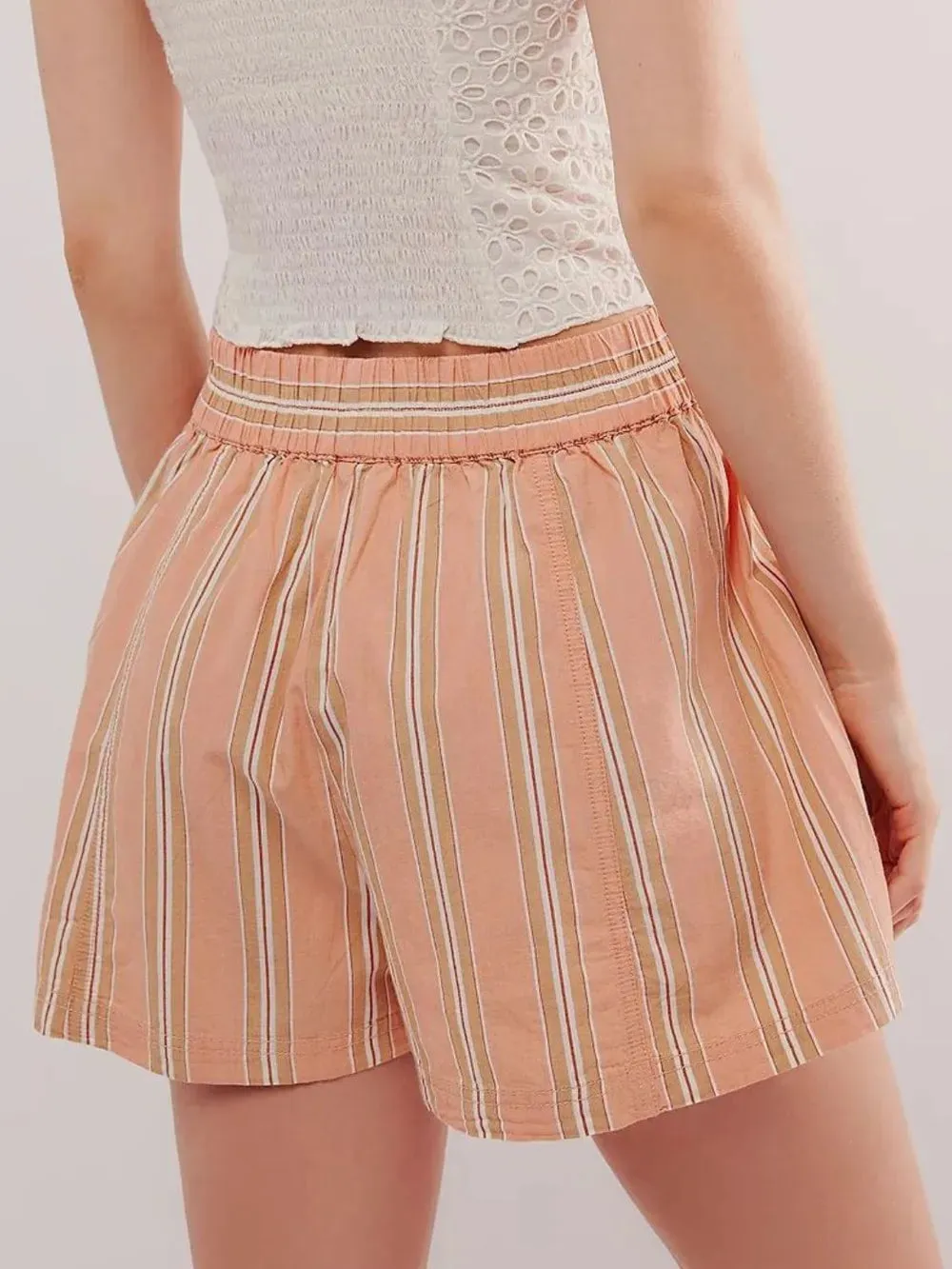 Striped Elastic Waist Shorts sold by Gigi Laurent product image thumbnail 3