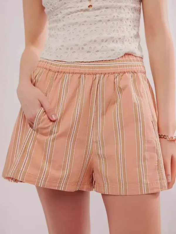 Striped Elastic Waist Shorts sold by Gigi Laurent