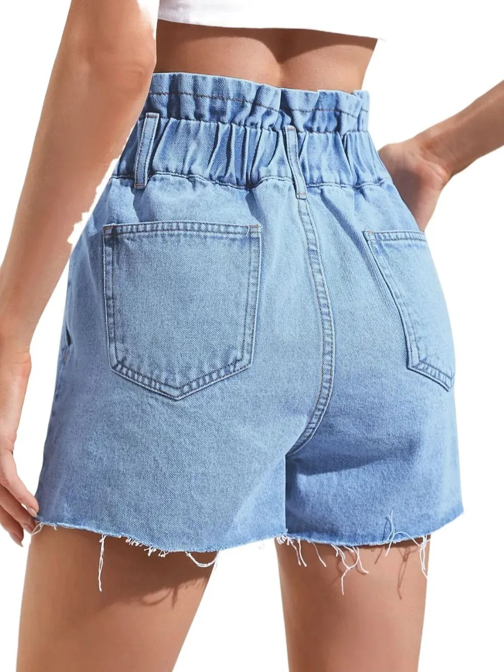 Denim Shorts with Pockets sold by Gigi Laurent product image thumbnail 2