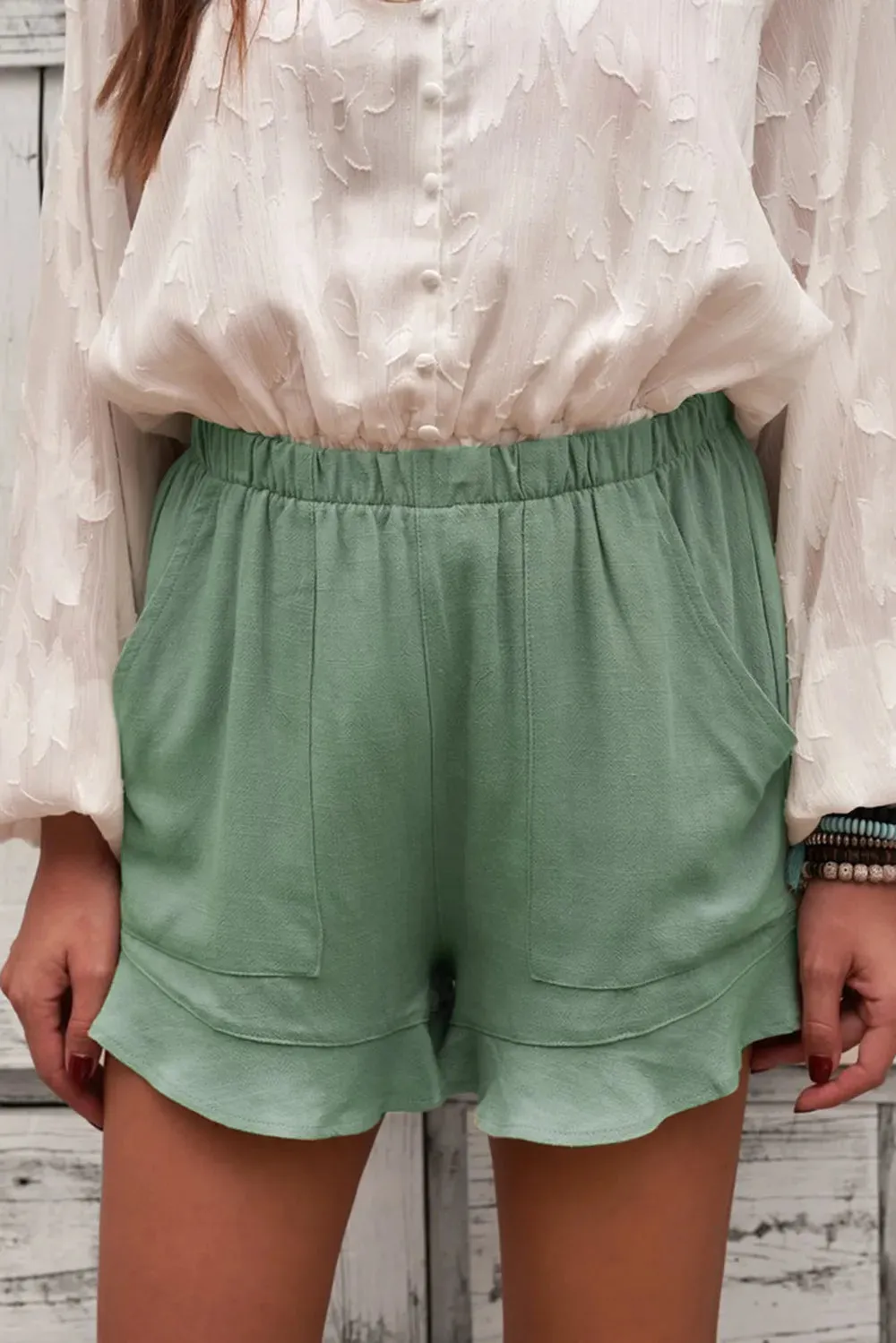 Elastic Waist Shorts with Pockets sold by Gigi Laurent product image thumbnail 2