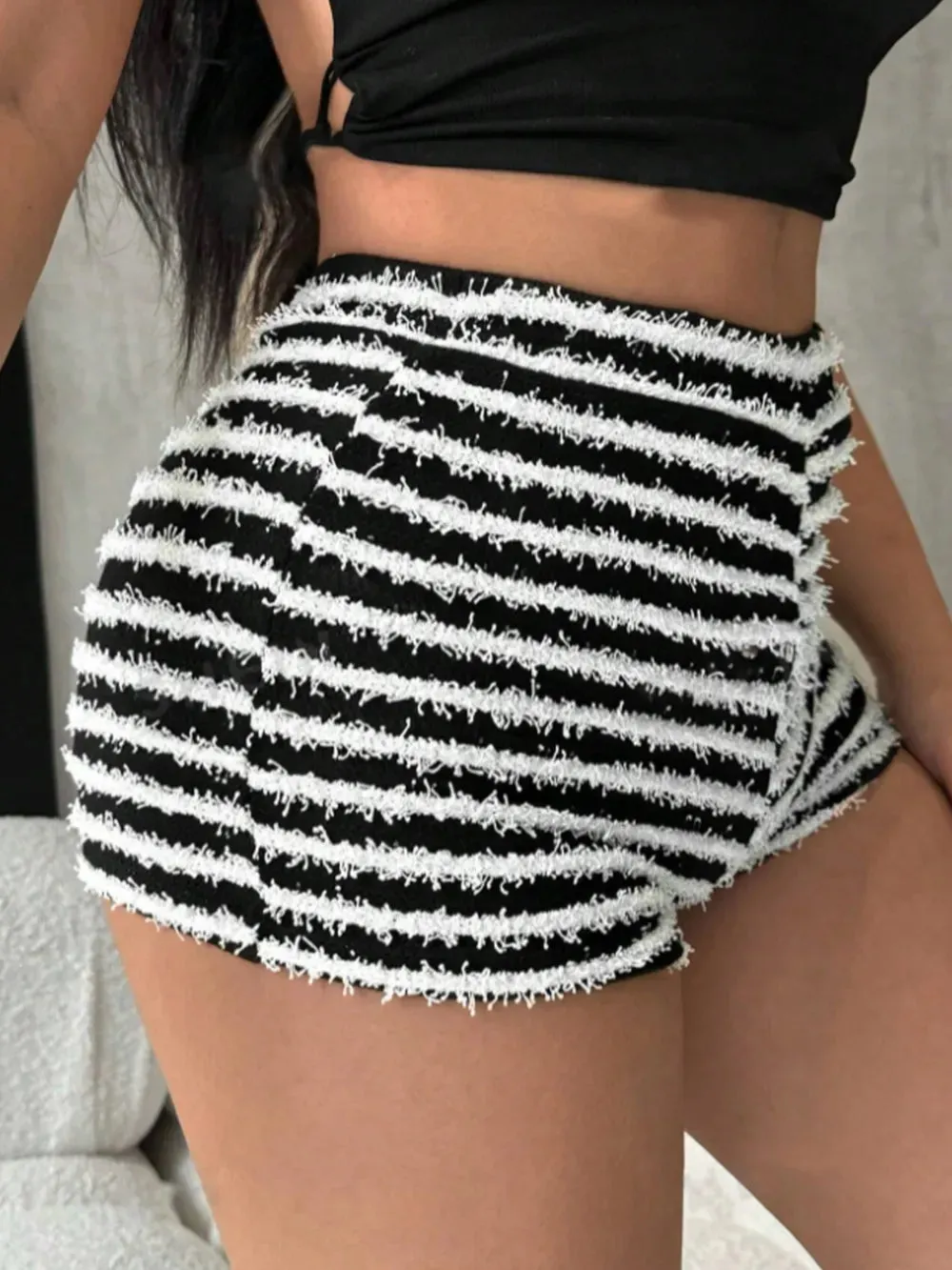 Striped High Waist Shorts sold by Gigi Laurent product image thumbnail 4
