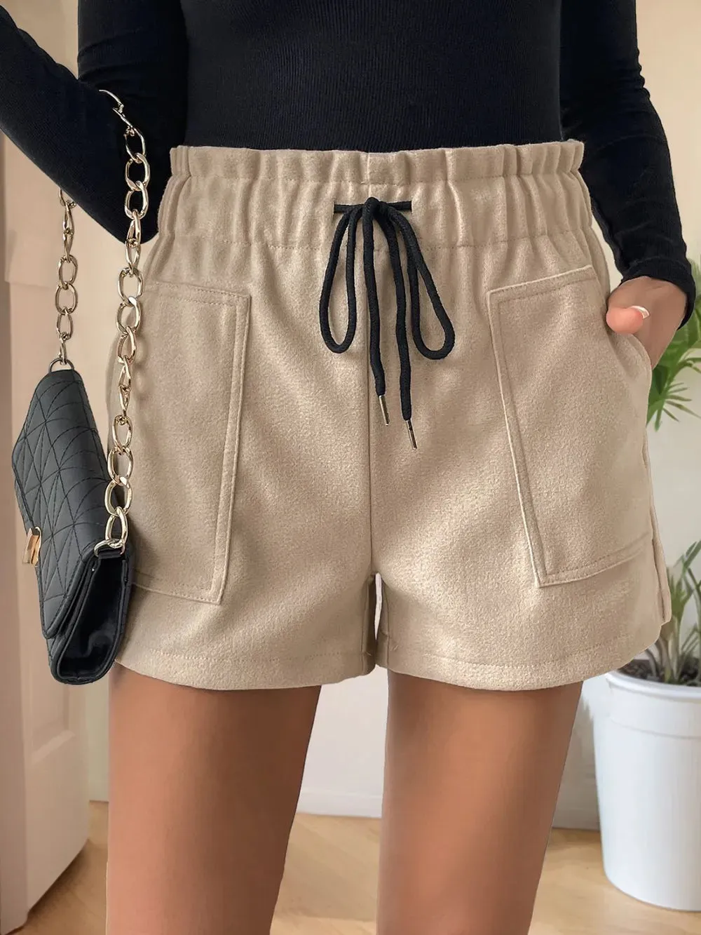 Perfee Frill Drawstring Shorts with Pockets sold by Gigi Laurent product image thumbnail 3