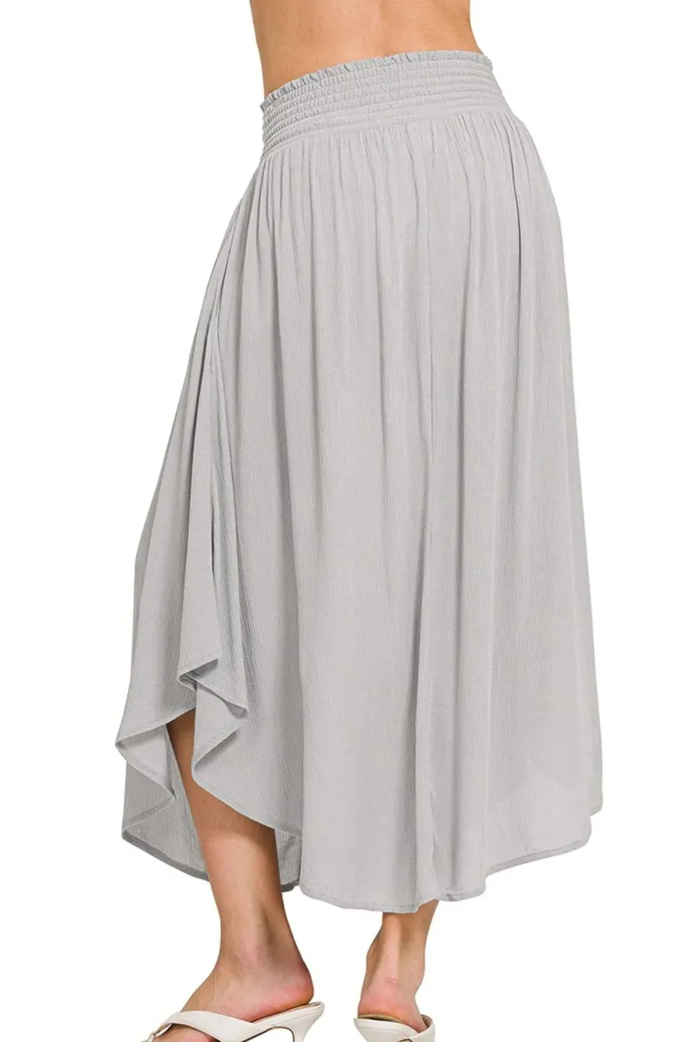 Zenana Woven Crinkle Smocked Waist Maxi Skirt W Pockets sold by Gigi Laurent product image thumbnail 3