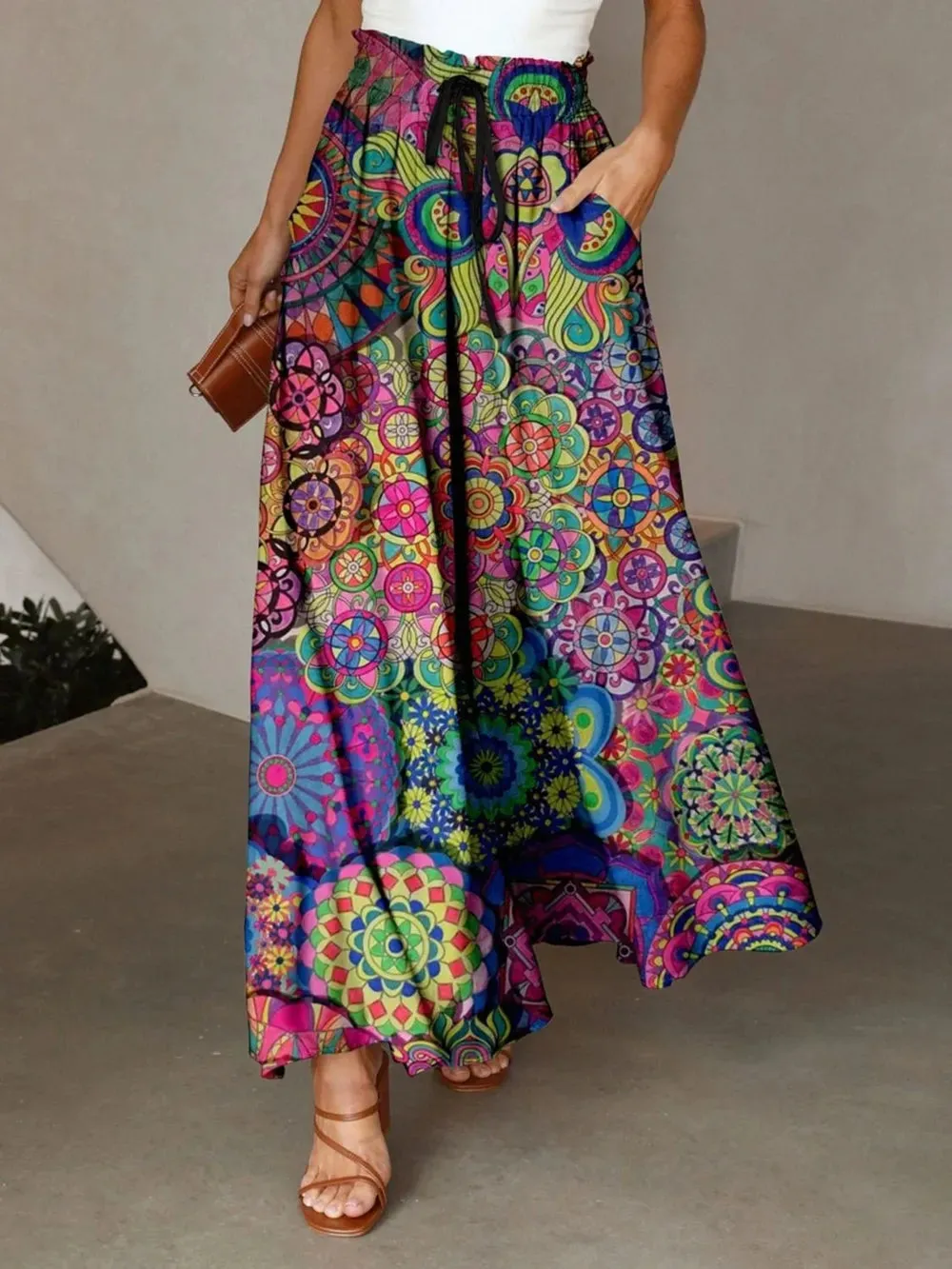 Printed Maxi Skirt with Pockets sold by Gigi Laurent product image thumbnail 5