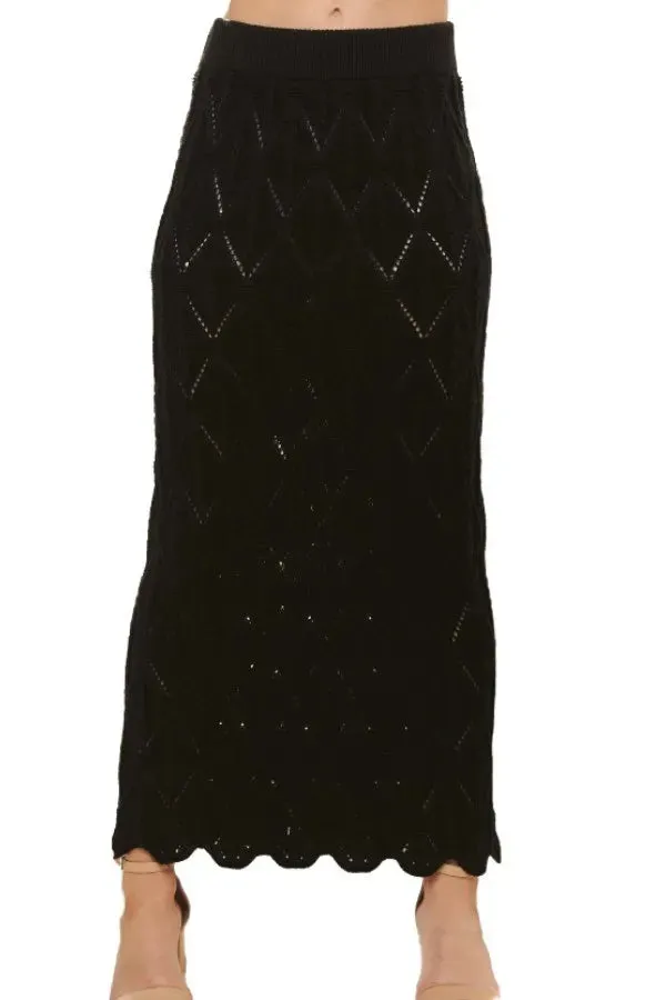 ADORA Scallop Trim Detail Knit Skirt sold by Gigi Laurent product image thumbnail 2