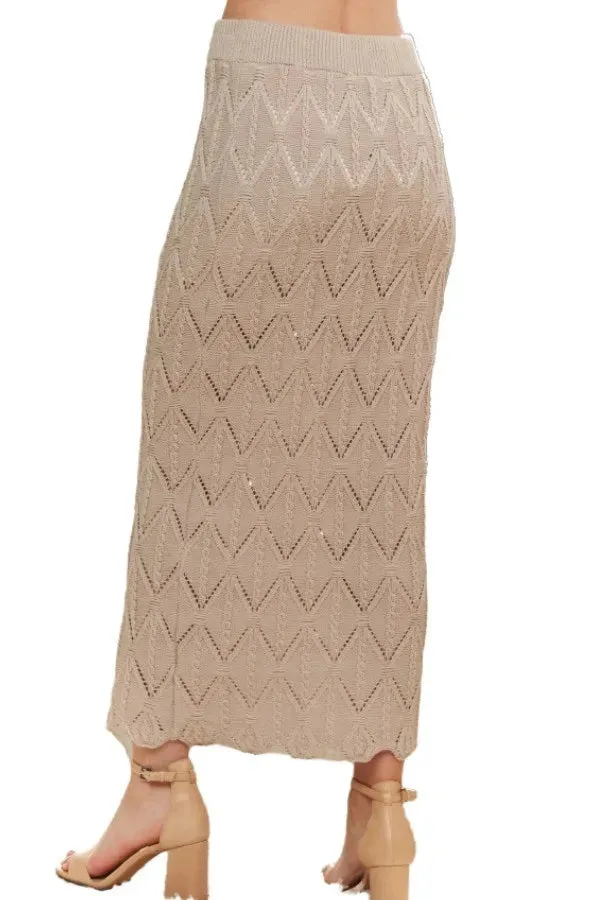 ADORA Scallop Trim Detail Knit Skirt sold by Gigi Laurent product image thumbnail 3