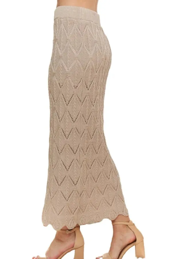 ADORA Scallop Trim Detail Knit Skirt sold by Gigi Laurent product image thumbnail 2