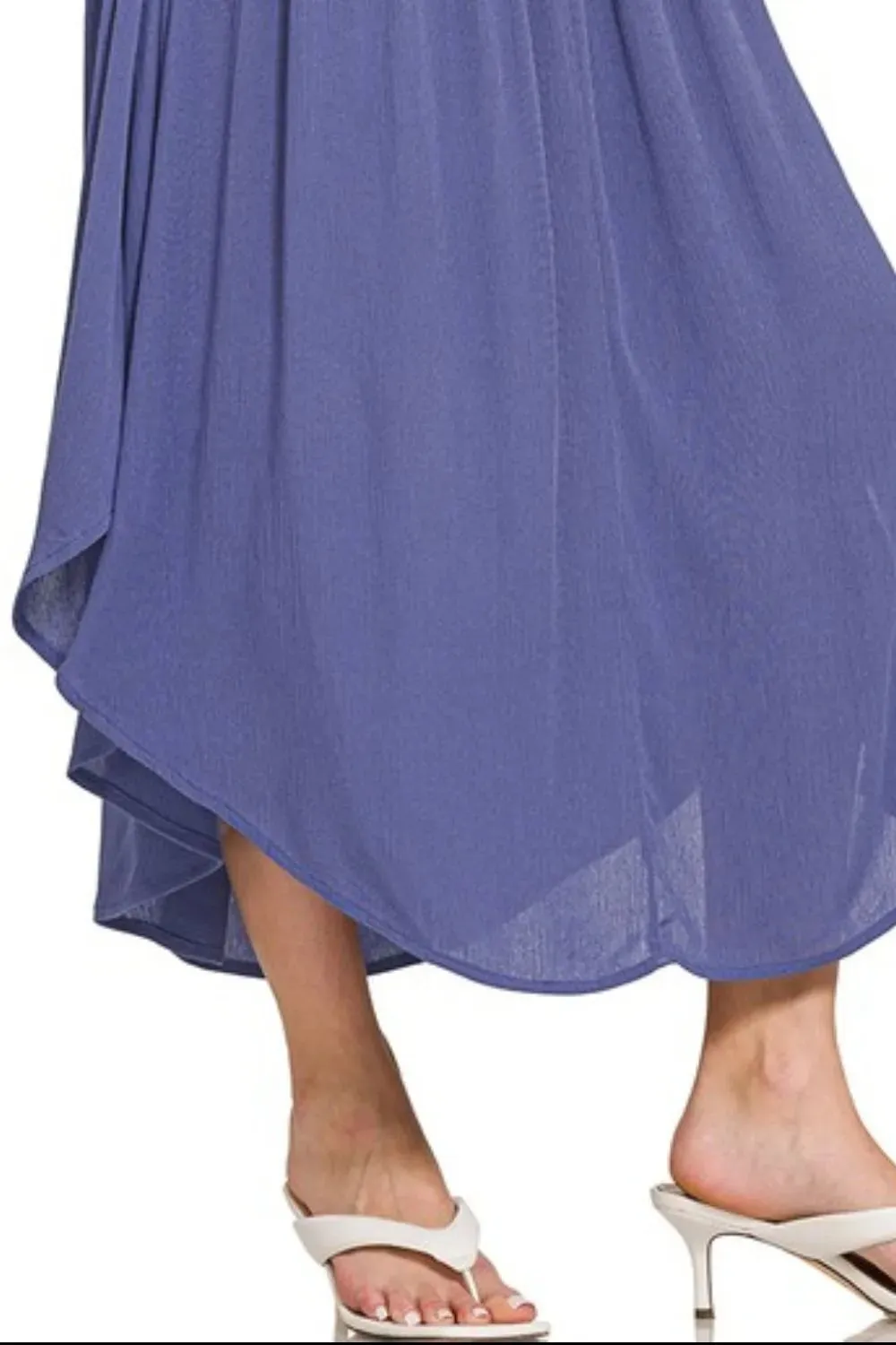 Zenana Woven Crinkle Smocked Waist Maxi Skirt W Pockets sold by Gigi Laurent product image thumbnail 3