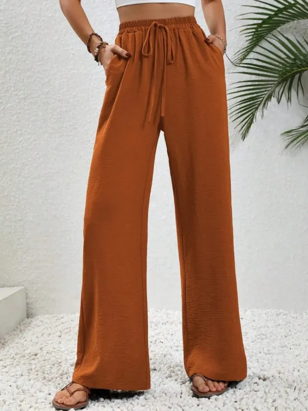 Wide Leg Drawstring Pants sold by Gigi Laurent