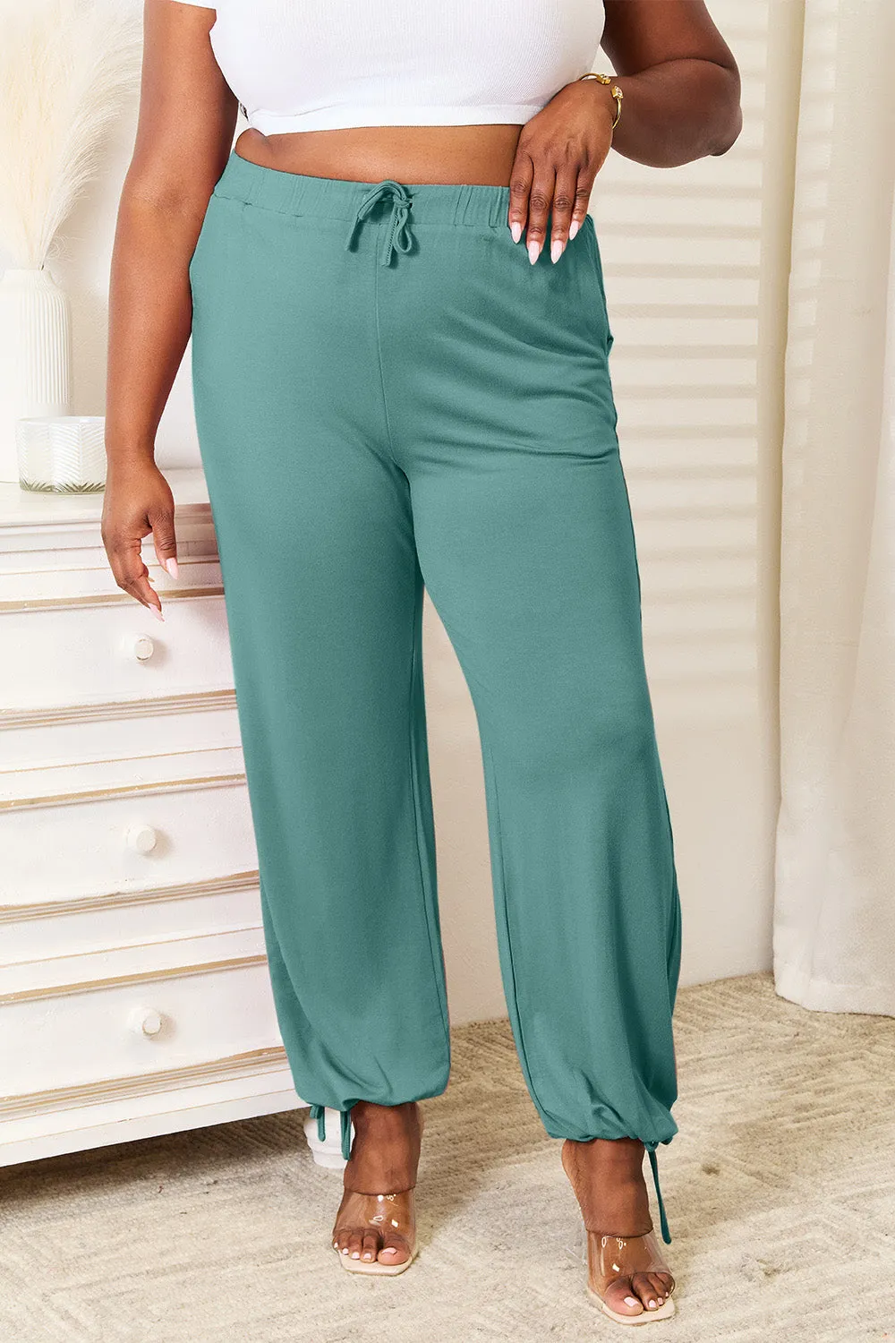 Basic Bae Full Size Soft Rayon Drawstring Waist Pants with Pockets sold by Gigi Laurent product image thumbnail 3