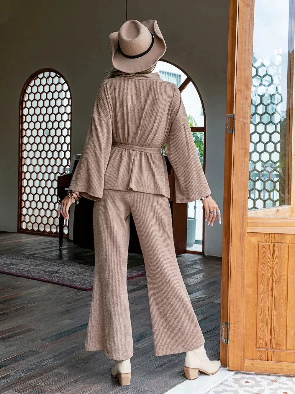 Dropped Shoulder Cardigan and Pants Set sold by Gigi Laurent product image thumbnail 2