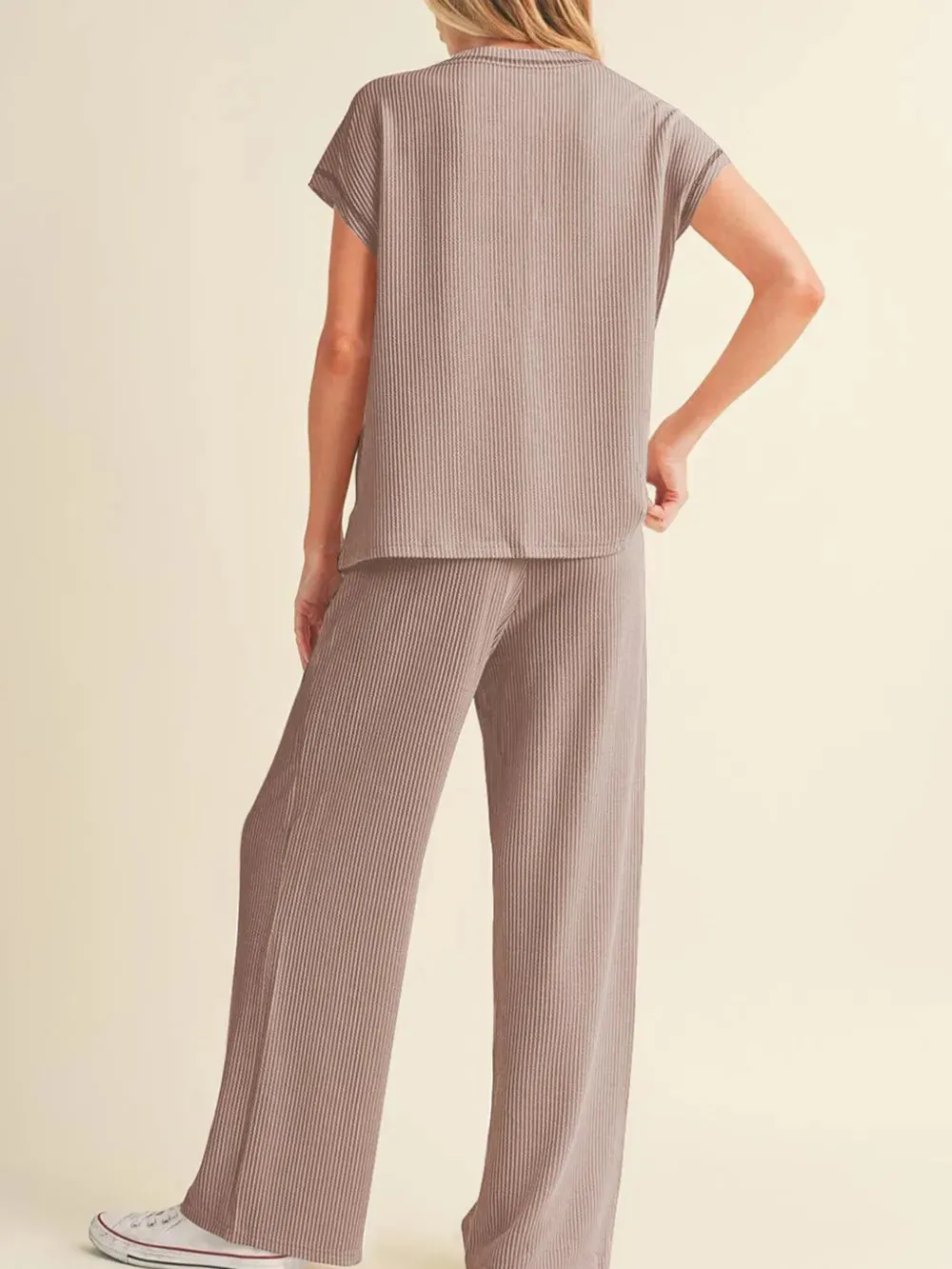 Ribbed Exposed Seam Top and Pants Set sold by Gigi Laurent product image thumbnail 5