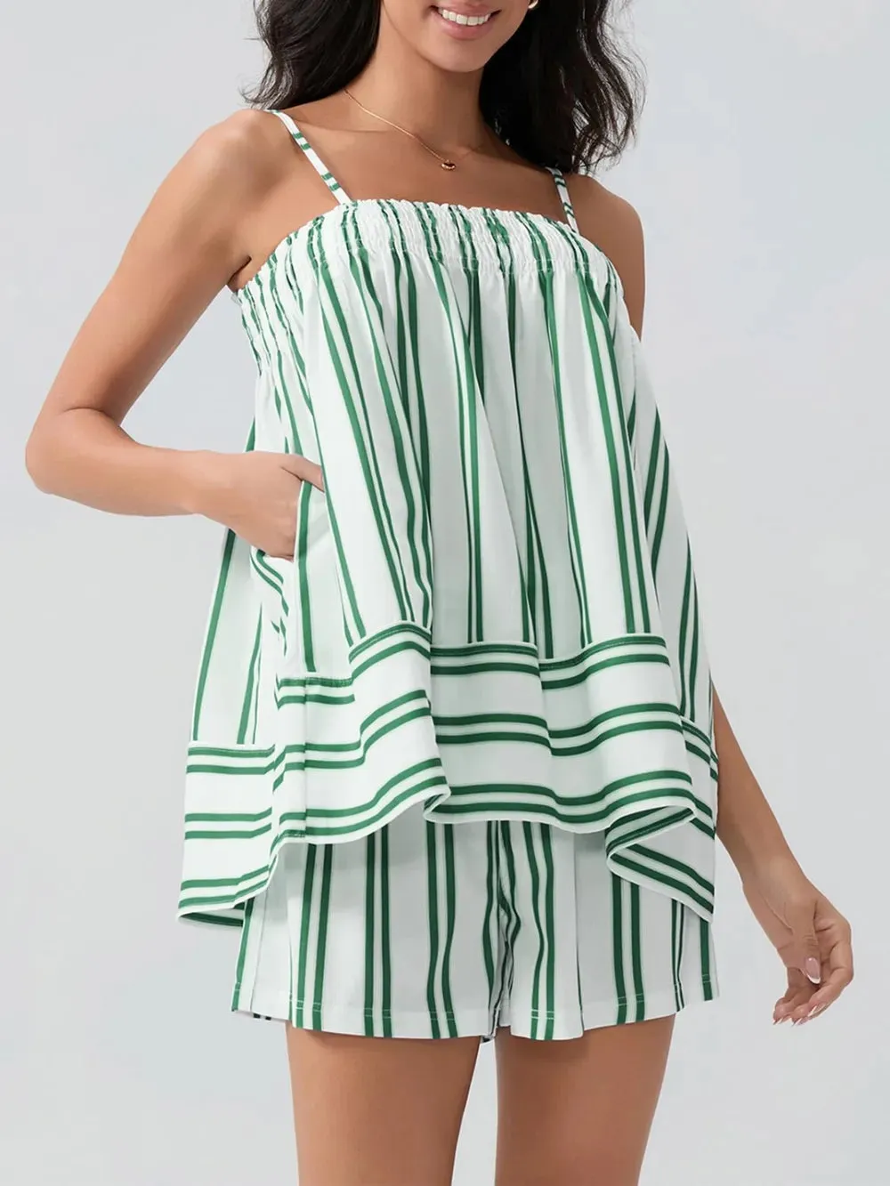 Smocked Square Neck Cami and Shorts Set sold by Gigi Laurent product image thumbnail 5