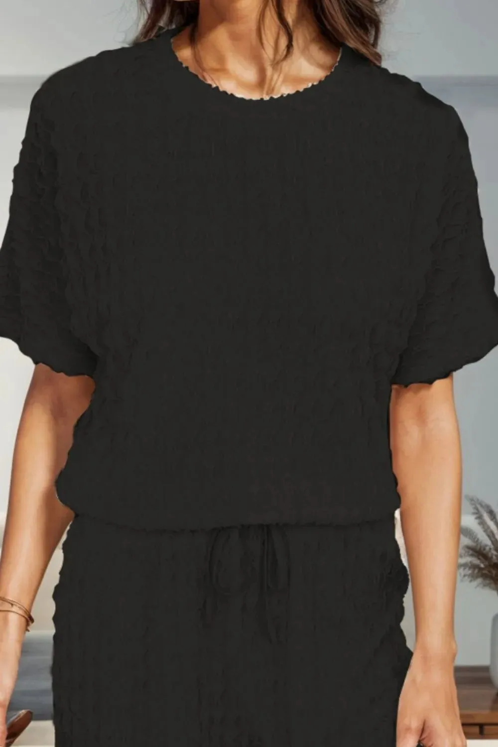 Round Neck Short Sleeve T-Shirt and Shorts Set sold by Gigi Laurent product image thumbnail 3