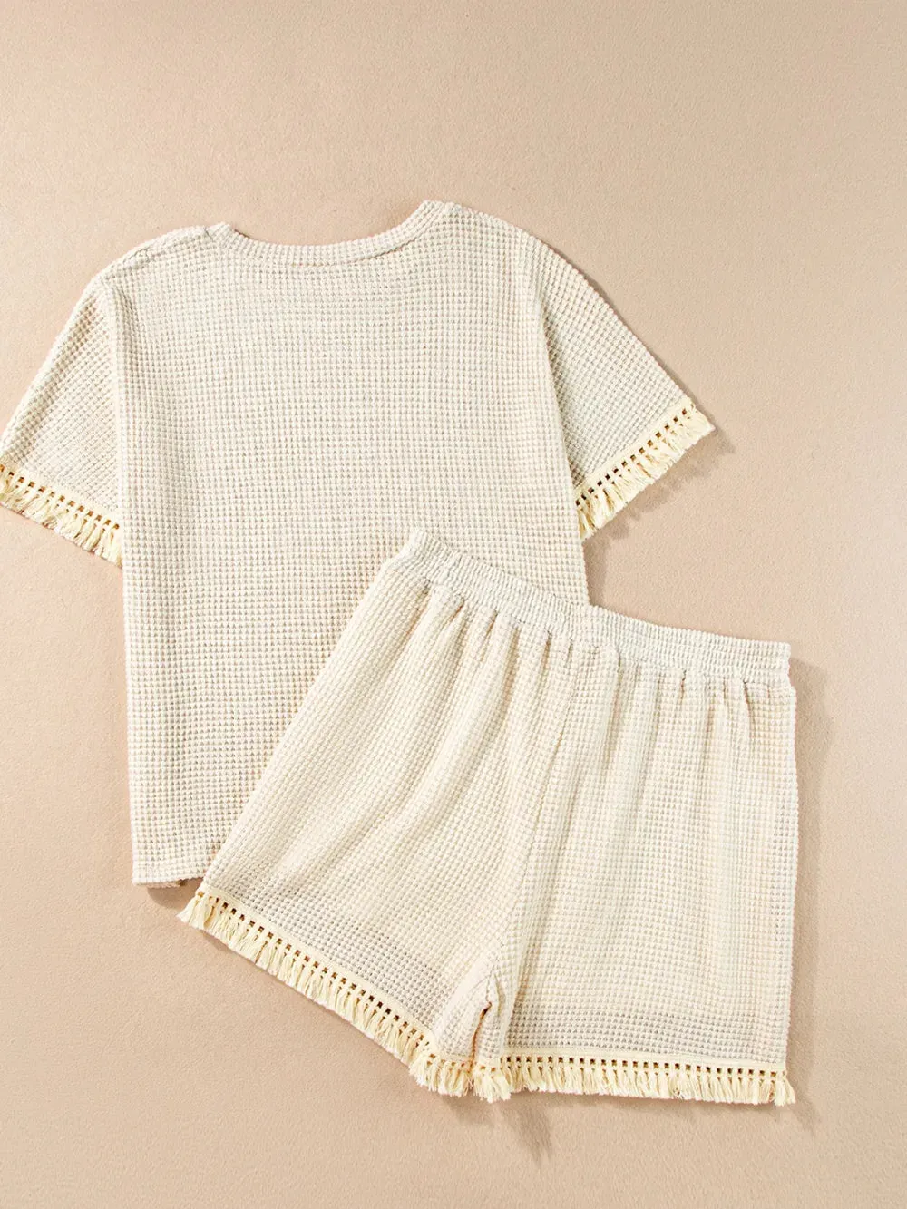 Tassel Round Neck Top and Shorts Set sold by Gigi Laurent product image thumbnail 2