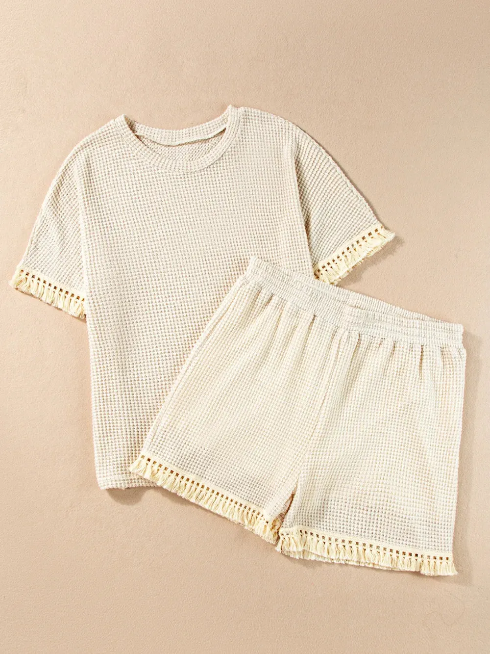 Tassel Round Neck Top and Shorts Set sold by Gigi Laurent product image thumbnail 3