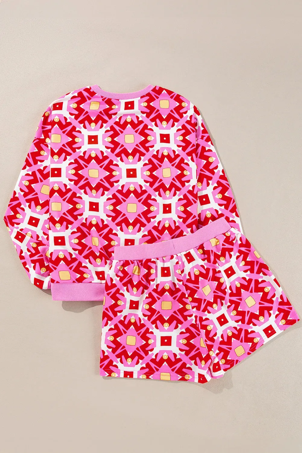 Geometric Round Neck Top and Shorts Set sold by Gigi Laurent product image thumbnail 3