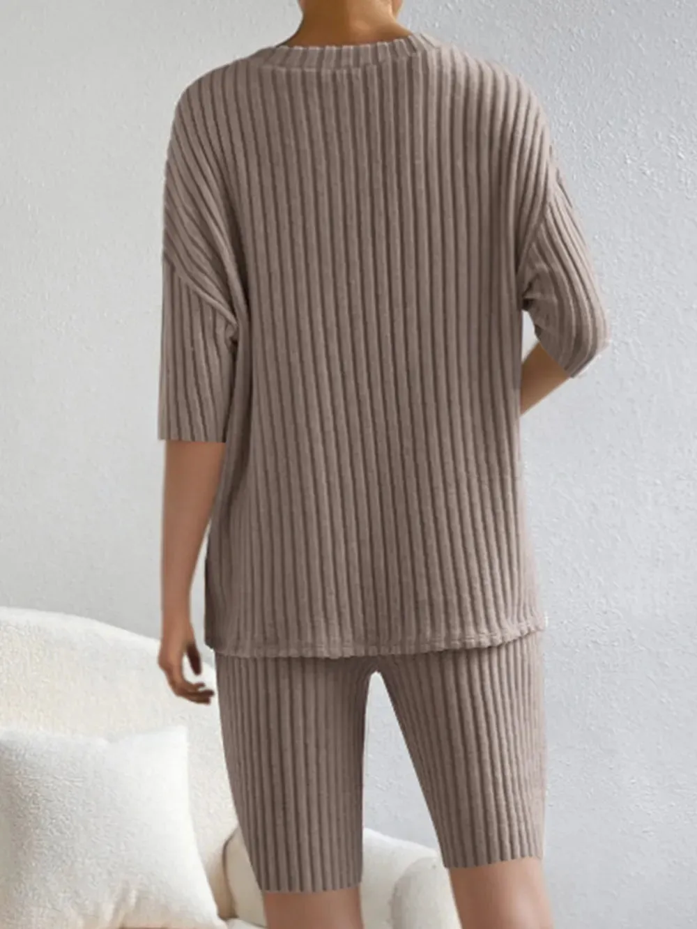 Ribbed V-Neck Top and Shorts Set sold by Gigi Laurent product image thumbnail 2