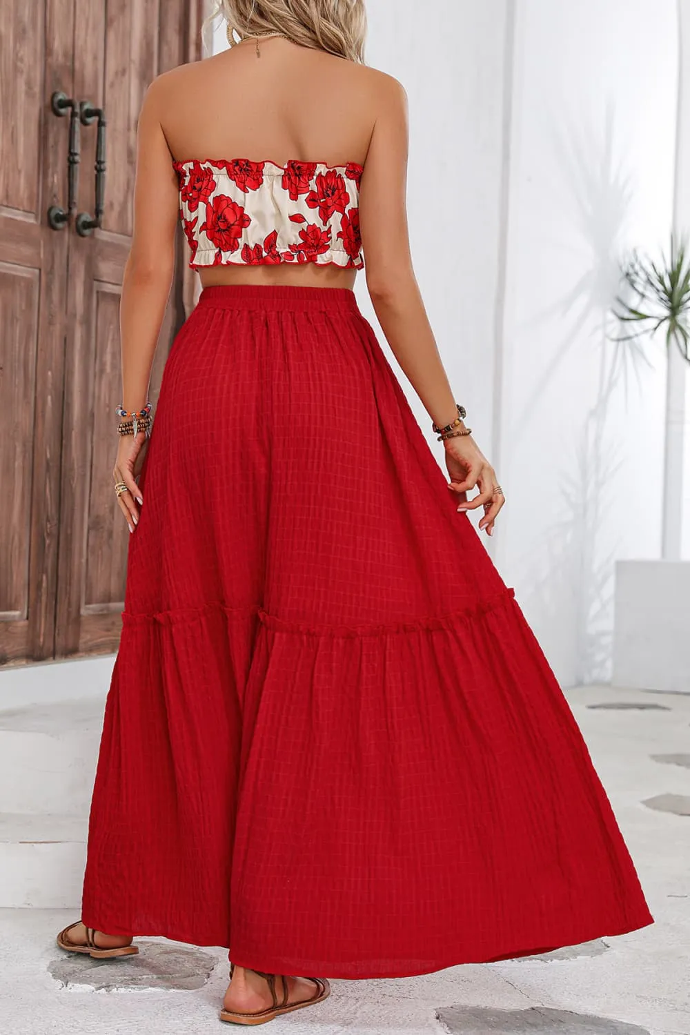 Honey Floral Tube Top and Maxi Skirt Set sold by Gigi Laurent product image thumbnail 2