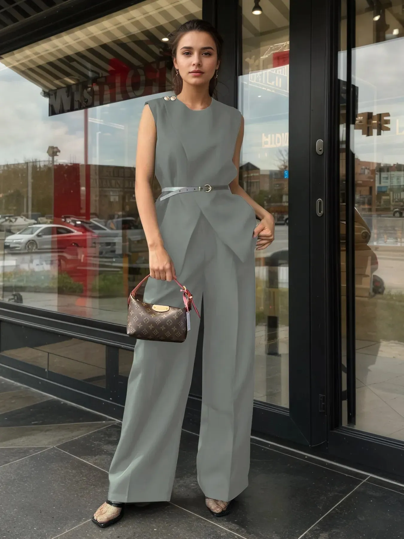 Sleeveless Top and Pants Set sold by Gigi Laurent product image thumbnail 3