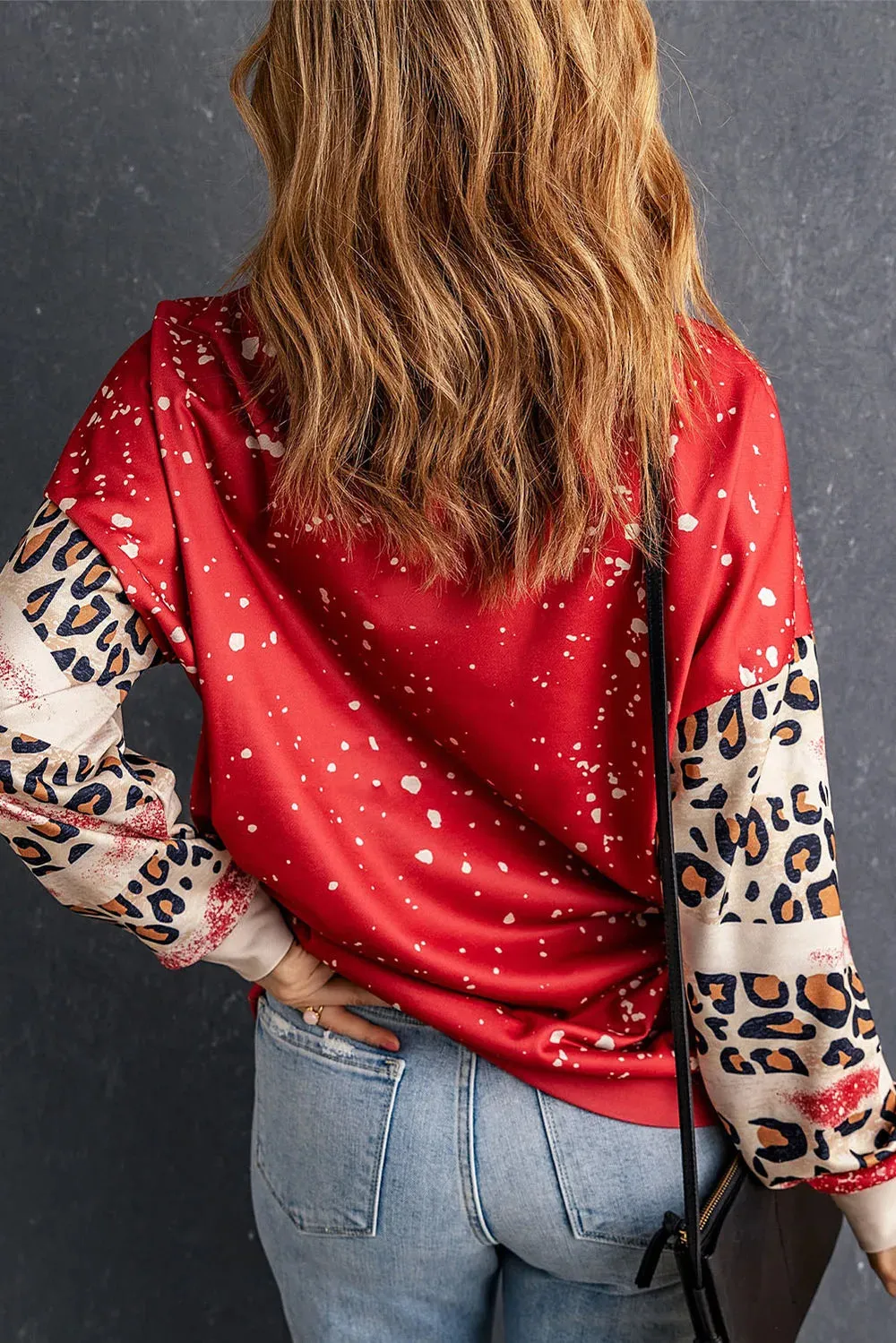 Heart Leopard Round Neck Sweatshirt sold by Gigi Laurent product image thumbnail 2