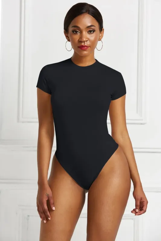 Round Neck Short Sleeve Bodysuit sold by Gigi Laurent