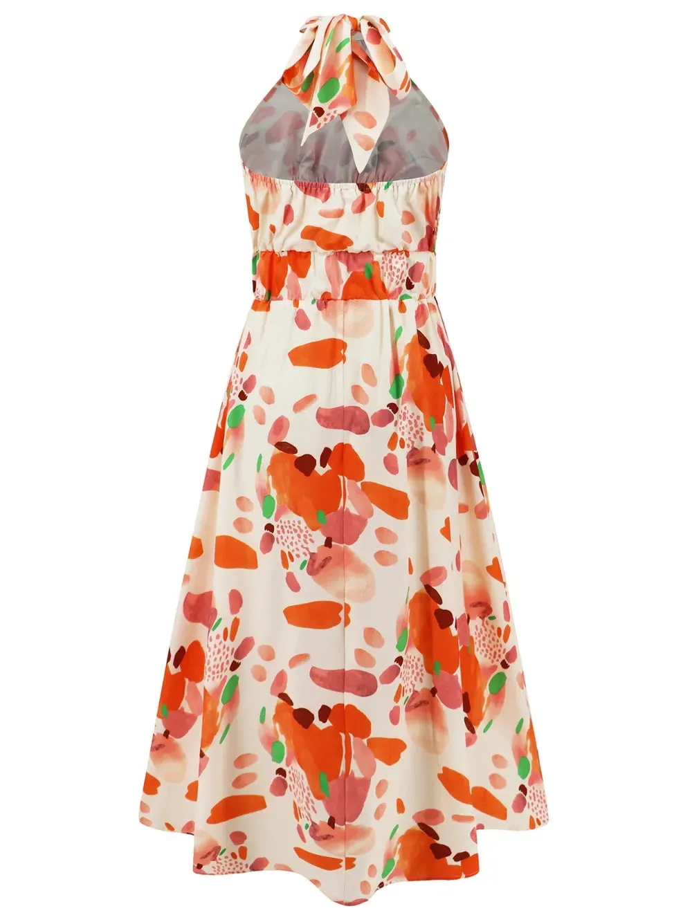 Ruched Printed Halter Neck Dress sold by Gigi Laurent product image thumbnail 4