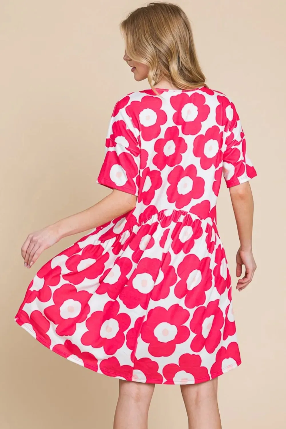BOMBOM Flower Print Ruched Dress sold by Gigi Laurent product image thumbnail 2