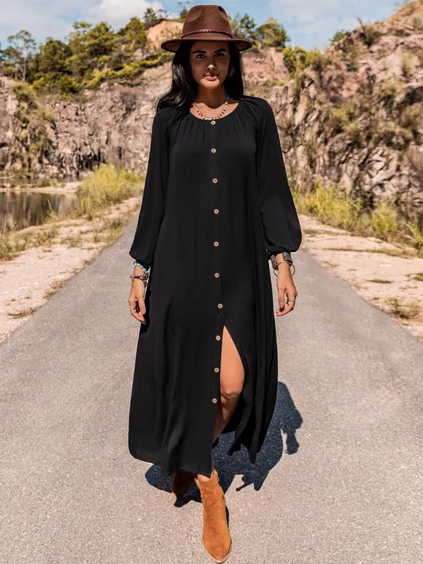 Long Sleeve Round Neck Dress sold by Gigi Laurent