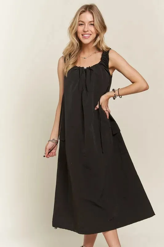 ADORA Drawstring Slit Back Cargo Dress sold by Gigi Laurent