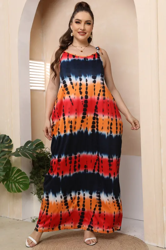 Plus Size Tie-Shoulder Maxi Dress sold by Gigi Laurent