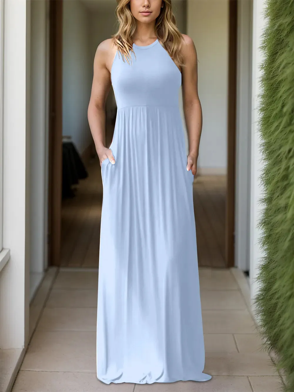 Full Size Grecian Neck Dress with Pockets sold by Gigi Laurent product image thumbnail 5
