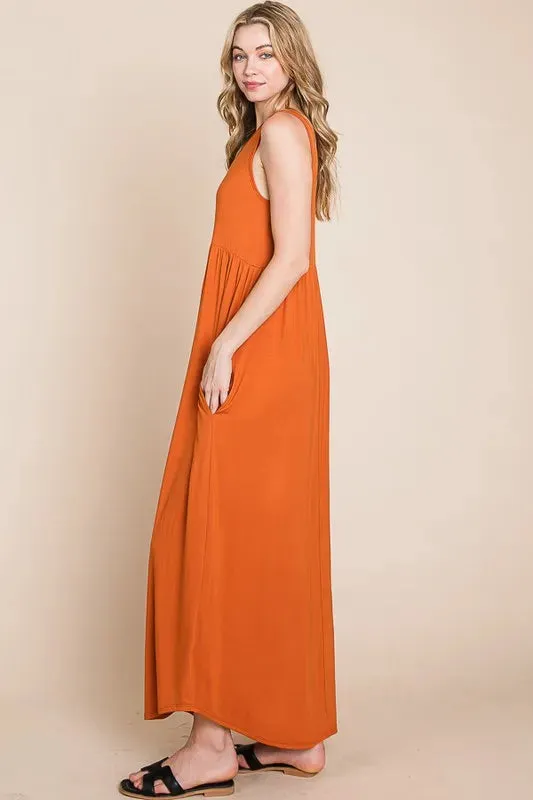 BOMBOM Sleeveless Maxi Dress with Pockets sold by Gigi Laurent product image thumbnail 5