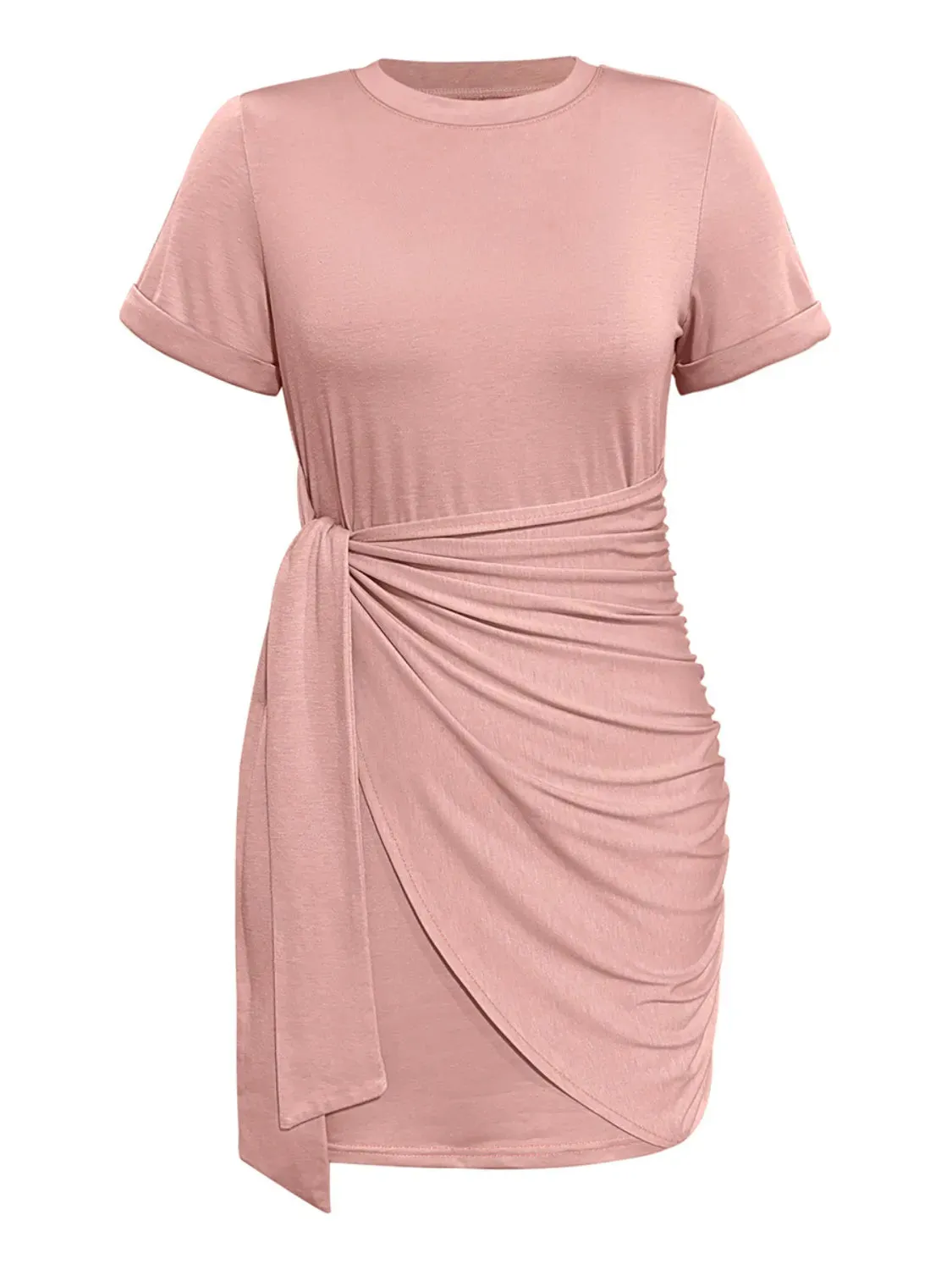 Round Neck Short Sleeve Mini Tee Dress sold by Gigi Laurent product image thumbnail 3