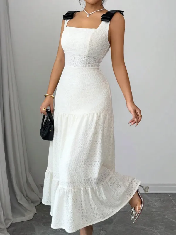 Square Neck Wide Strap Dress sold by Gigi Laurent