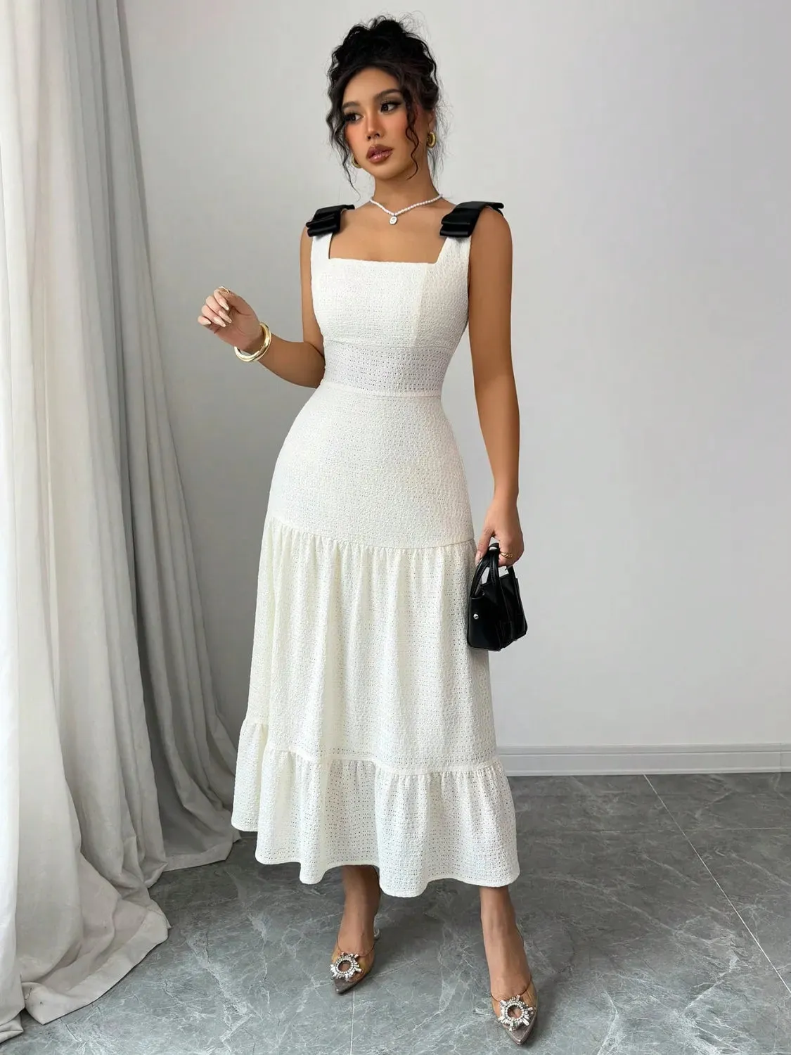 Square Neck Wide Strap Dress sold by Gigi Laurent product image thumbnail 5