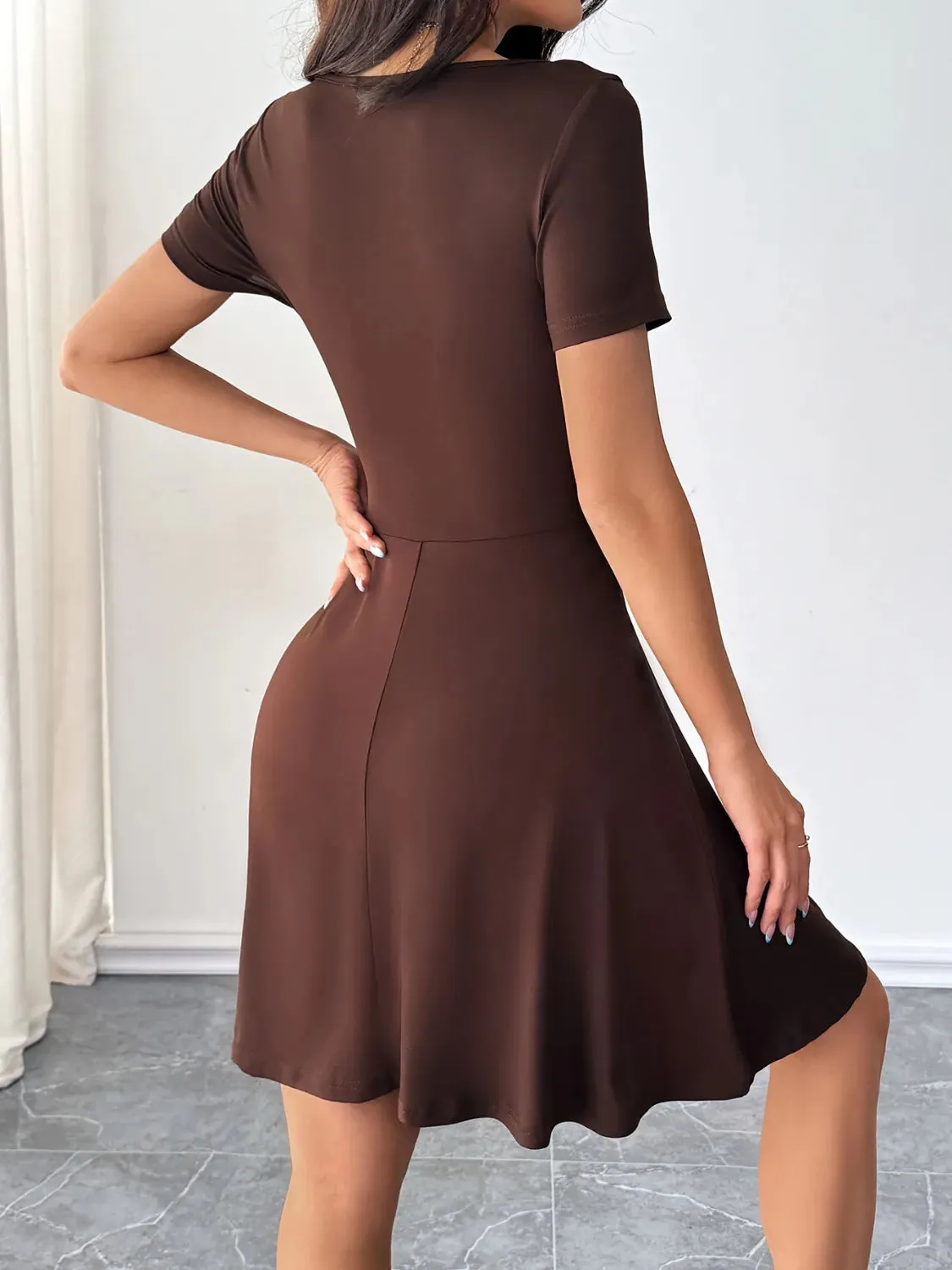 Scoop Neck Short Sleeve Mini Tee Dress with Shorts sold by Gigi Laurent product image thumbnail 3