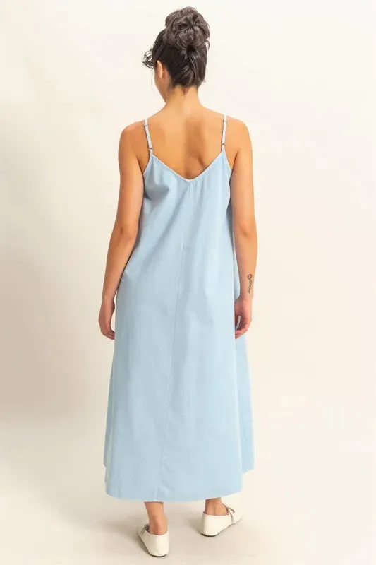 HYFVE Dyed V-Neck Loose Dress sold by Gigi Laurent product image thumbnail 4