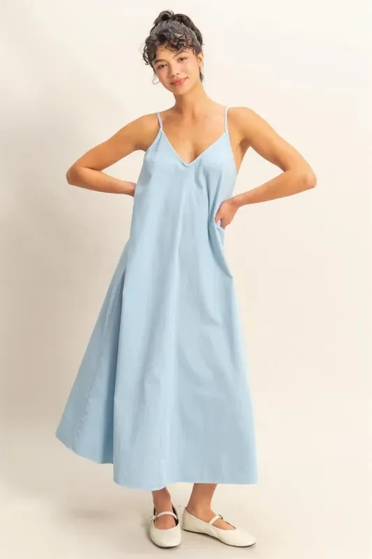 HYFVE Dyed V-Neck Loose Dress made by Gigi Laurent