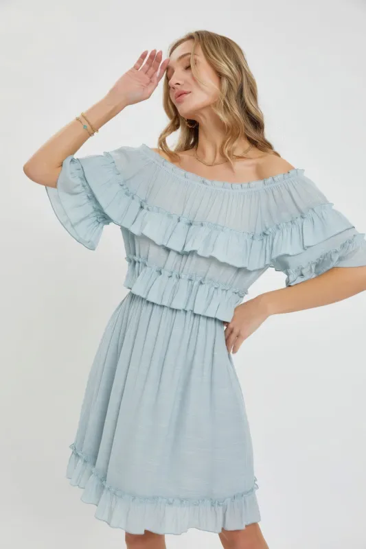 Off Shoulder Ruffle Dress sold by Gigi Laurent