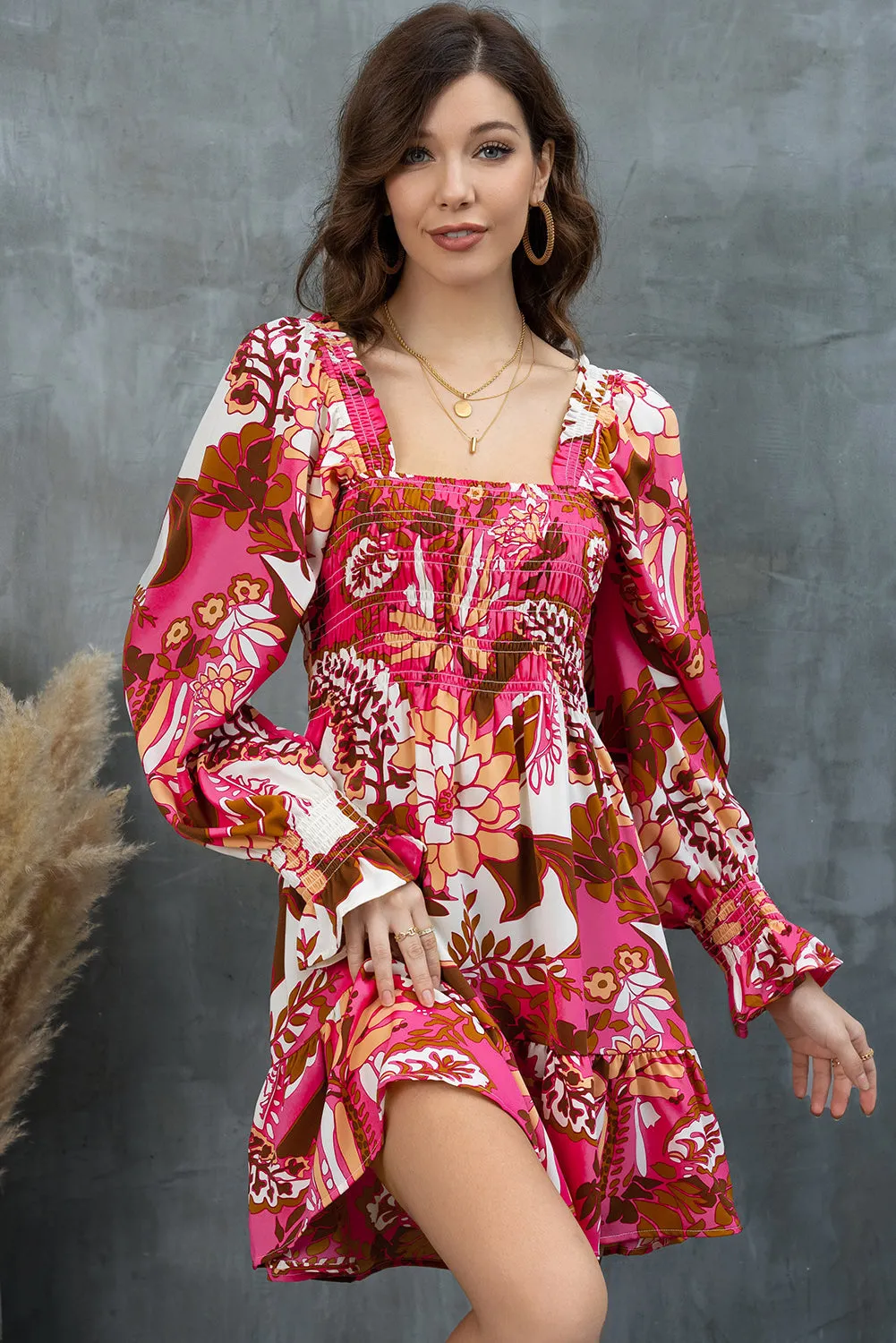 Floral Square Neck Flounce Sleeve Dress sold by Gigi Laurent