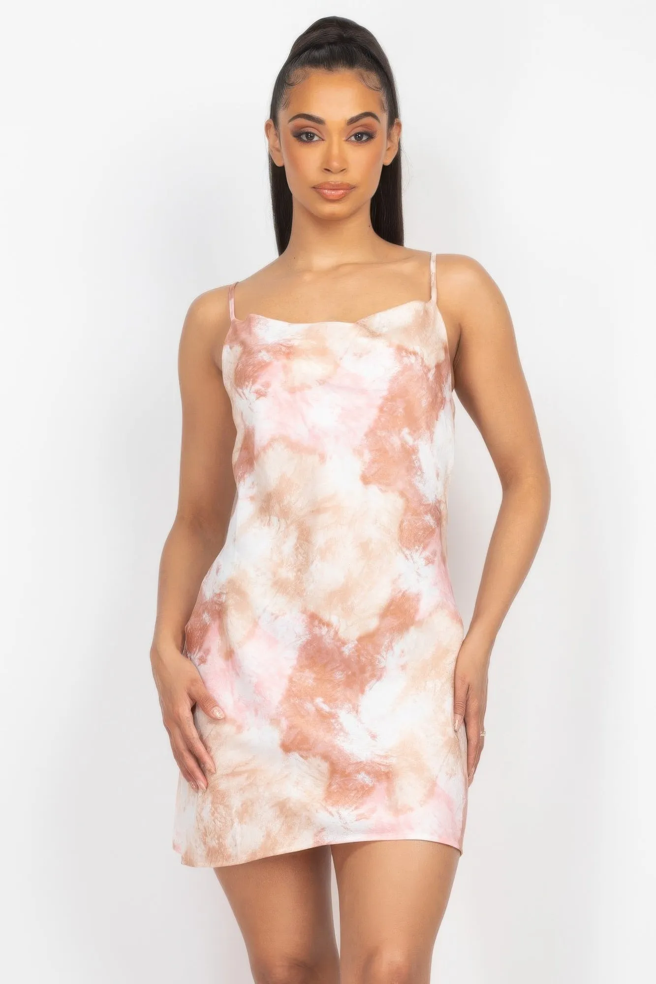 Satin Print Cowl Neck Dress sold by Gigi Laurent